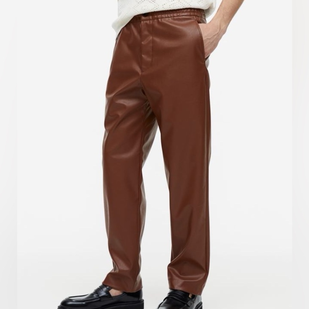 Brown faux Leather pants